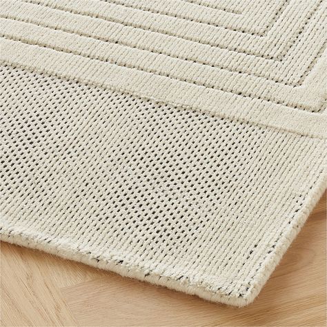 Modern 5'x8' Area Rugs: Contemporary and Vintage 5x8 Rug Options | CB2 Modern White Rug, Rug Samples, Rug Makers, Subtle Layers, Rugs Contemporary, Neutral Furniture, Neutral Area Rugs, 6x9 Area Rugs, 9x12 Area Rugs