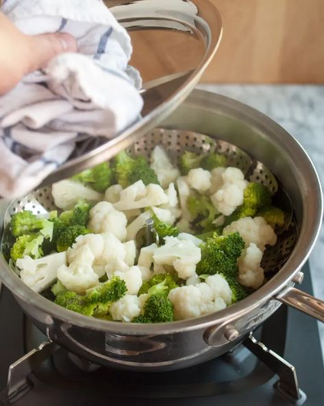 Eight Ways to Make Steamed Vegetables Taste Amazing | Kitchn Steam Vegetables Recipes, Creamy Garlic Shrimp Recipe, Date And Walnut Loaf, Creamy Garlic Shrimp, Steam Vegetables, Date And Walnut, Walnut Loaf, Pot Pasta Recipes, Instant Pot Pork Chops