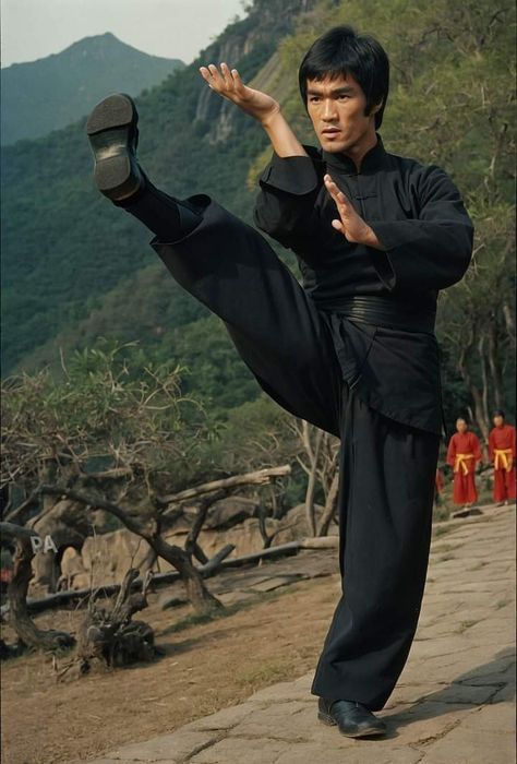 Bruce Lee Training, Bruce Lee Chuck Norris, Bruce Lee Kung Fu, Martial Arts Photography, Bruce Lee Pictures, Arnold Schwarzenegger Bodybuilding, Bruce Lee Art, Action Movie Stars, Bruce Lee Martial Arts