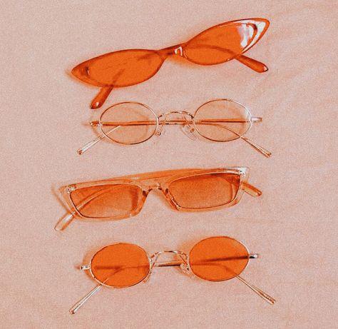 70s Glasses, Glasses Aesthetic, Orange Sunglasses, Tinted Glasses, Peach Aesthetic, 70s Aesthetic, Orange Outfit, Orange Aesthetic, Orange Wallpaper