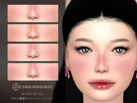 The Sims Resource - Blush 25 HQ Cc Skin, Cc Makeup, Sims 4 Tattoos, Makeup Cc, Sims 4 Cc Makeup, Los Sims, Blush On, Cc Sims, Sims 4 Clothing