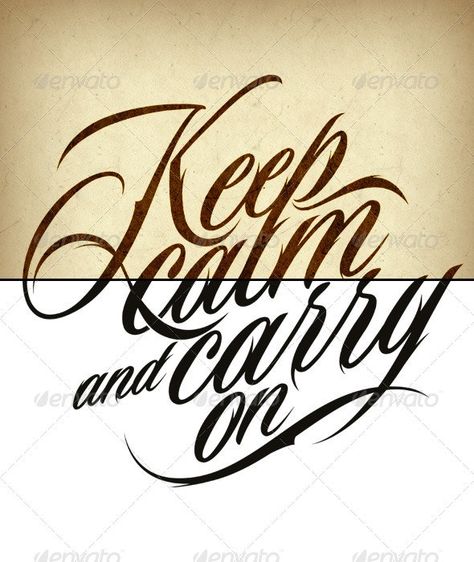 Tattoo Keep Calm and Carry On #AD #Tattoo, #ad, #Calm, #Carry Keep Calm Tattoo, Calligraphic Tattoo, Ad Tattoo, Vintage Tattoo Design, Calligraphy Doodles, Drawing Graphic, Fancy Script, Tattoo Lettering Fonts, Hand Lettering Art