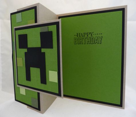 Minecraft Cards Birthday, Minecraft Birthday Cards Handmade, Minecraft Birthday Card Diy, Minecraft Cards Handmade, Minecraft Cards, Minecraft Card, Minecraft Birthday Decorations, Pokemon Birthday Card, Minecraft Birthday Card