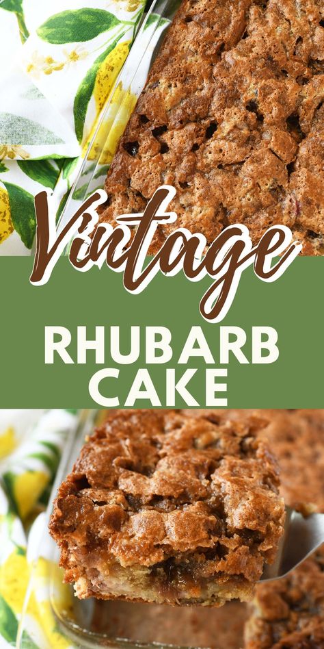 Apple Rhubarb Cake Recipes, Easy Rhubarb Recipes, Rhubarb Desserts Recipes, Rhubarb Cake Recipes, Rhubarb Coffee Cakes, Slab Cake, Cake Recepies, Rhubarb Desserts, Loaf Cakes