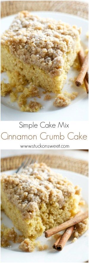 Cinnamon Crumb Cake | stuckonsweet.com Apple Crumb Cake Recipe, Apple Crumb Cake, Cinnamon Crumb Cake, Apple Crumb Cakes, Baked Apple Recipes, Dessert Halloween, Thanksgiving Desserts Table, Crumb Cake Recipe, Apple Crumb