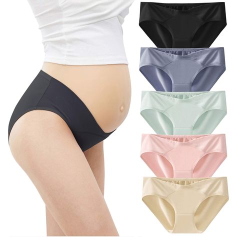 PRICES MAY VARY. 95% Cotton, 5% Spandex 进口 BODY: 95% Combed Cotton, 5% Spandex. Gusset: 100% Cotton. High stretch and breathable cotton for all day comfort. You will enjoy your pregnancy journey. WIDER V-SHAPED LOW WAISTBAND: Smoothing, this v-shaped underwear has a wide front waistband that sits just right under your baby bump wihout rolling or pinching, naturally conforms to your changing body. FREE THE BUMP: Full rear coverage stays in place securely without rolling down or up. Extra wide and Maternity Shapewear, The Bump, Pregnancy Journey, Baby Bump, Amazon Women, Pregnant Women, Maternity Clothes, V Shape, Bump