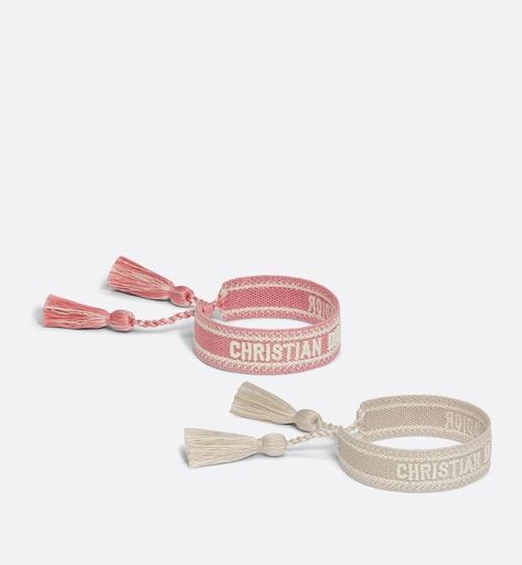 Dior Cotton Bracelets, Dior Bracelet Pink, J'adior Bracelet Set, Christian Dior Bracelet Woven, Cristian Dior Bracelets, Jadore Dior Bracelet, Dior Bracelet Woven, Dior Things, Bracelet Dior