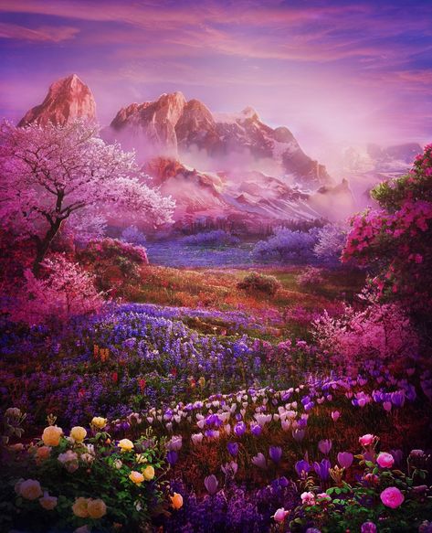 Spring Kingdom, Art Landscapes, Inspo Pics, Picsart Background, Fantasy Art Landscapes, Book Stuff, Fantasy World, Aesthetic Wallpaper, Nature Art