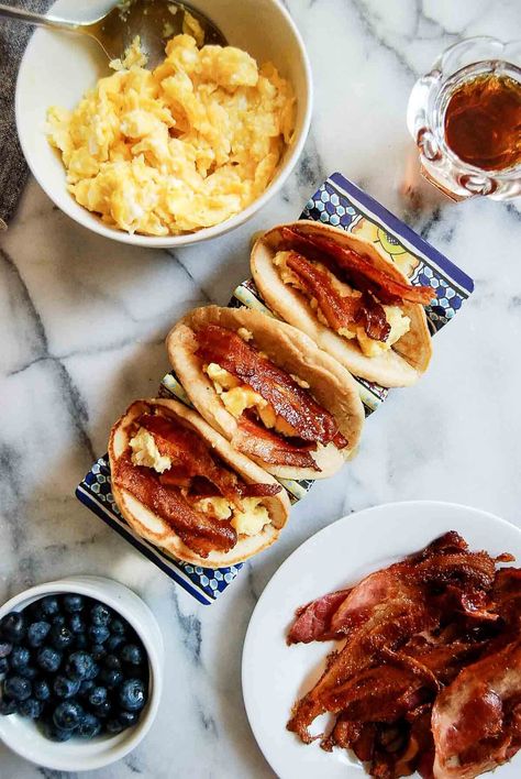 Pancake Tacos With Eggs And Bacon - Fun Breakfast Recipe | Front Range Fed Pancake Tacos Breakfast, Pancake Tacos, Patio Cafe, Breakfast Tacos Recipe, Zucchini Chocolate Chip Muffins, Bacon Pancakes, Fun Breakfast, Eggs And Bacon, Sugar Bread