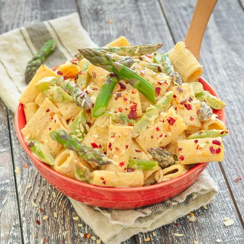 Vegan Asparagus Pasta Lemon Pasta Salad, Lemon Pasta Salads, Creamy Pasta Salad Recipe, Lemon Vegan, Lemon Asparagus Pasta, Asparagus Pasta Salad, Creamy Pasta Salads, Vegan Pasta Salad, Creamy Asparagus