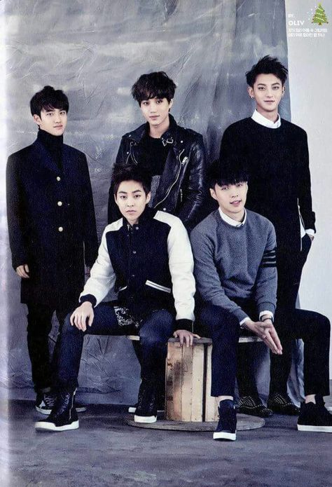 EXO | Do Kyung Soo (d.o.), Kim Jong In ❤  (kai), Huang Zitao  (tao), Zhang Yixing  (lay) & Kim Min Seok  (xuimin) | EXO 2015 Season's Greetings [scans] | Chinese Version | Facebook Daily Exo, Exo 2014, Tao Exo, Exo Official, Exo Luhan, Chanyeol And Do, Exo Lay, Exo Do, Kris Wu