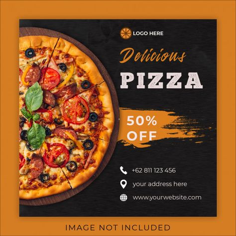 Plantilla de banner de promoción de menú de pizza | Archivo PSD Premium Pizza Promotion Ideas, Pizza Banner Design, Pizza Post, Pizza Menu Design, Pizza Flyer, Design Cibo, Menu Pizza, Veg Pizza, Pizza Poster