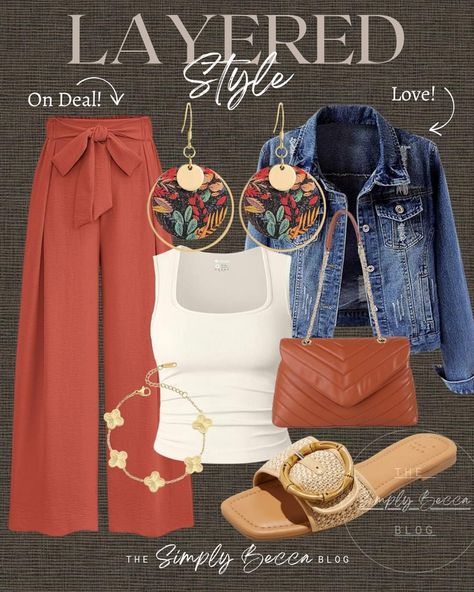 Rust Colored Outfit Ideas, Summer Teacher Clothes, Casual Dinner Dress Outfit, Boho Work Style, 30s Summer Outfits Women, School Open House Outfit Ideas, Boho Office Attire, Casual Summer Teacher Outfits, Dailylook Outfits Stylists