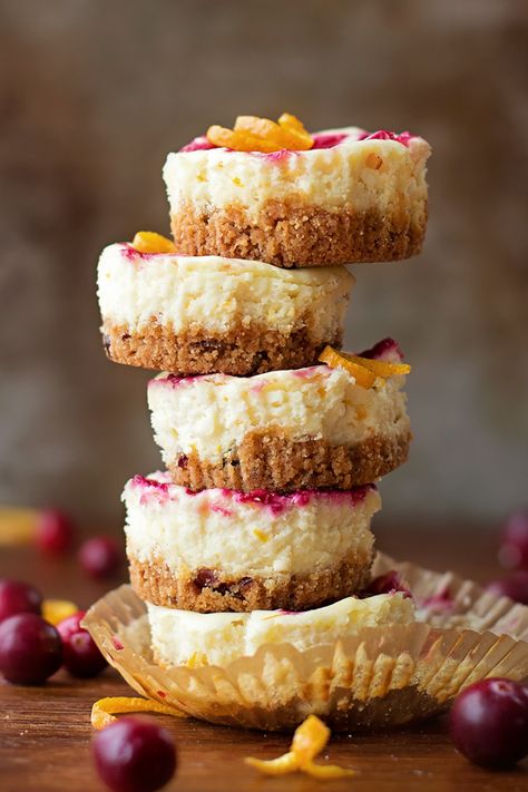 Cranberry Orange Mini Cheesecakes | lifemadesimplebakes.com Mini Cranberry Cheesecakes, Cranberry Ideas, Mini Cranberry Cheesecake, Cranberry Orange Cheesecake, Orange Cheesecake Recipes, Cheesecakes Recipes, Life Made Simple, Cranberry Cheesecake, Dessert Mini