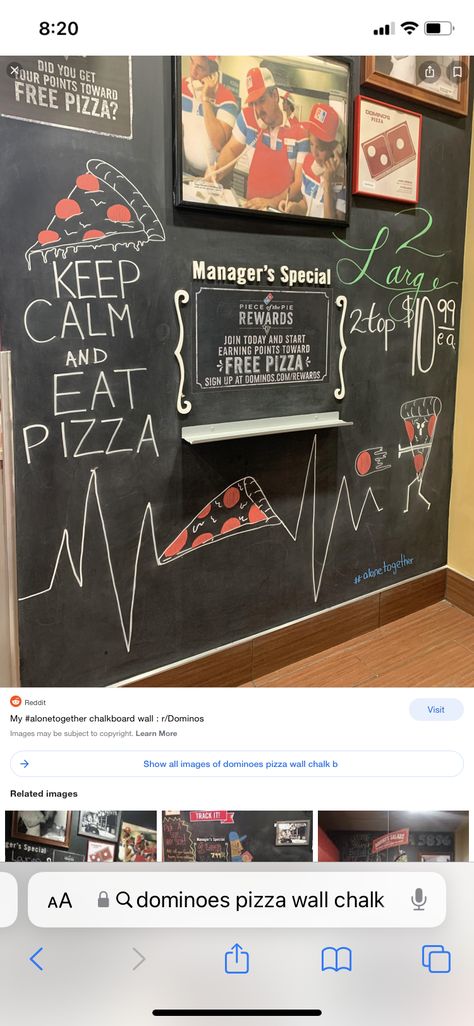 Pizza Chalkboard, Pizza Sign, Chalkboard Wall Bedroom, Pizza Special, Chalk Wall, Chalkboard Drawings, Dominos Pizza, Chalkboard Ideas, Pizza Place