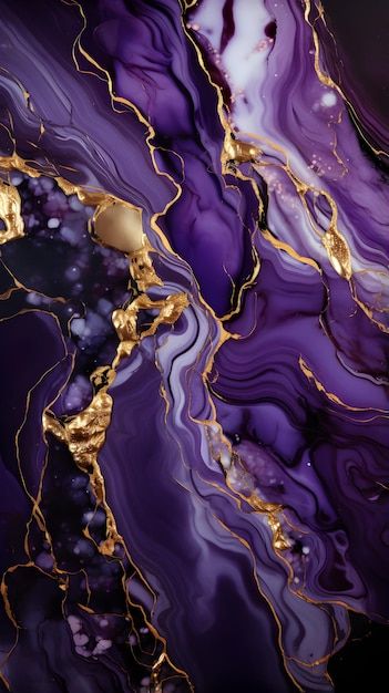 Premium AI Image | ai generated marble wallpaper background Purple And Gold Wallpaper, Black Marble Background, Marble Effect Wallpaper, Marble Aesthetic, Marble Iphone Wallpaper, Art Landscapes, Iphone Wallpaper Pattern, Purple Marble, Marble Background