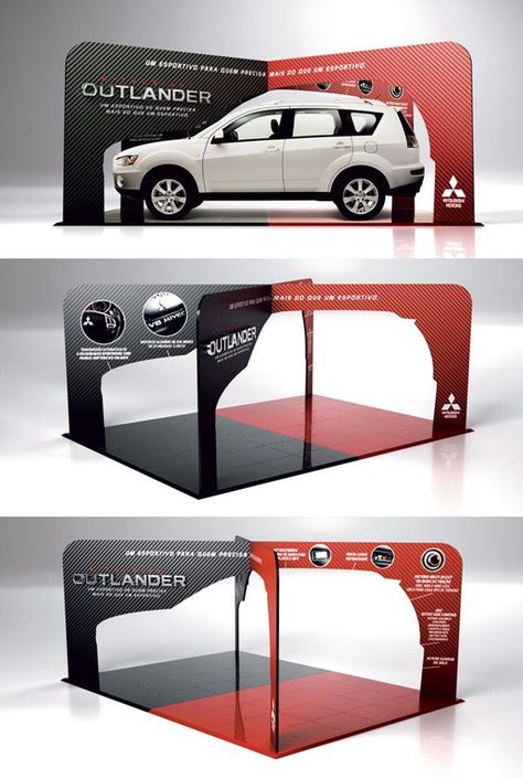 PDV on Behance: Car Booth Design, Car Display Exhibition, Booth Design Exhibition, Car Showroom Design, Car Display, Point Of Sale Display, Exhibition Stall, Design Exhibition, Kiosk Design