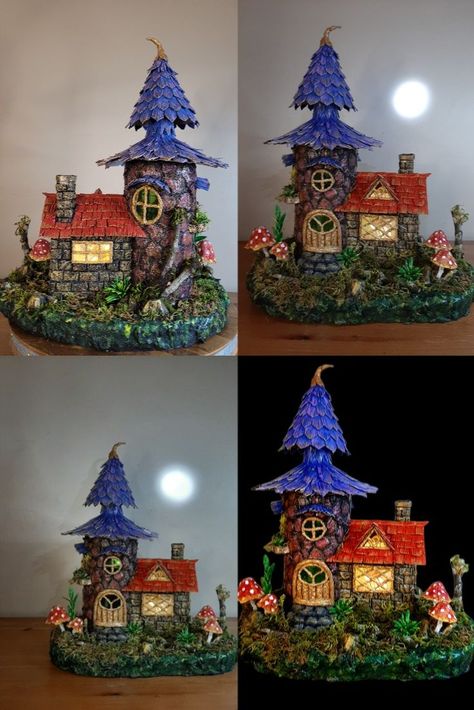 Air Dry Clay Fairy, Diy Fairy House, Clay Fairy, Fairy House Crafts, Clay Fairy House, Empty Wine Bottles, Fairy House Diy, Clay Fairies, Fairy Crafts