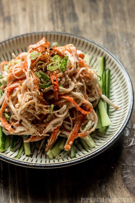 Japanese Crab Salad Recipe, Japanese Kani Salad Recipe, Japanese Crab Salad, Japanese Kani Salad, Kani Salad Recipe, Salad Japanese, Roasted Turkey Legs, Kani Salad, Japanese Salad