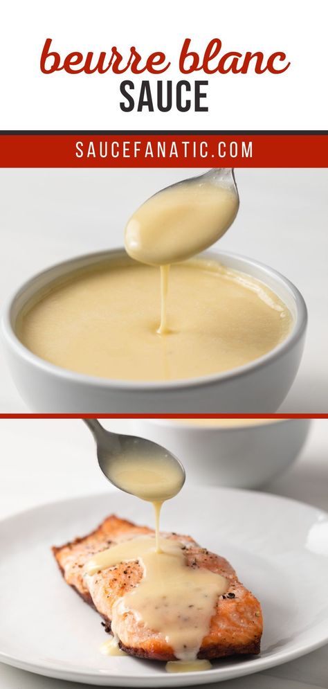 Beurre Blanc Sauce Recipe, Fish Taco Sauce, French Sauces, Homemade Sauce Recipes, Marinade Sauce, Cooking Sauces, Homemade Sauce, The Sauce, Creamy Sauce