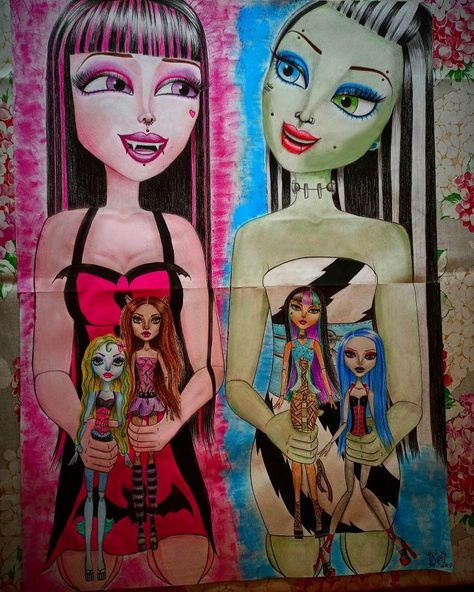 Monster High Monster High Dairy Illustrations, Monster High Box Art, Monster High Fanart, My Monster, Monster High Art, Miraculous Ladybug Fanfiction, Trashy Y2k, High Art, Box Art