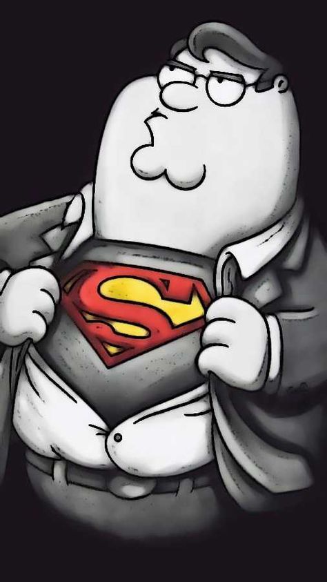 Superman Family Guy Wallpaper 2 Peter Family Guy, Family Guy Peter Griffin, I Griffin, Family Guy Cartoon, Anime Superhero, Family Guy Funny, Stewie Griffin, Peter Griffin, Tattoo Zeichnungen