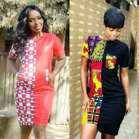 Plain And Pattern Ankara Styles For Women, Plane And Pattern Styles For Women, Plain And Pattern Gown Styles, Plain And Pattern Styles For Ladies, Plain And Pattern, Ankara Pattern, Leisure Dress, Trendy Ankara Styles