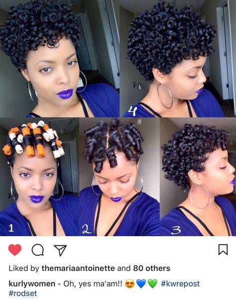 Perm Rod Hairstyles, Curl Rods, Medium Pixie, Hair Rods, Short Relaxed Hairstyles, Perm Rod Set, Curly Fro, Short Hair Lengths, Perm Rods