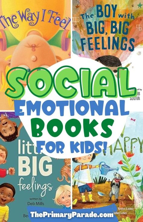 Social emotional books for kindergarten Social Emotional Books, Books For Kindergarten, Emotional Books, Teaching Classroom Management, Social Cues, Social Emotional Learning Activities, Social Emotional Development, Kindergarten Books, Social Thinking