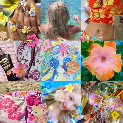 Tropical Vibes Aesthetic, Tropical Moodboard, Beach Moodboard, Tropical Core, Coconut Aesthetic, Coconut Dream, Adopt Idea, Tropical Girl, Barbie Summer