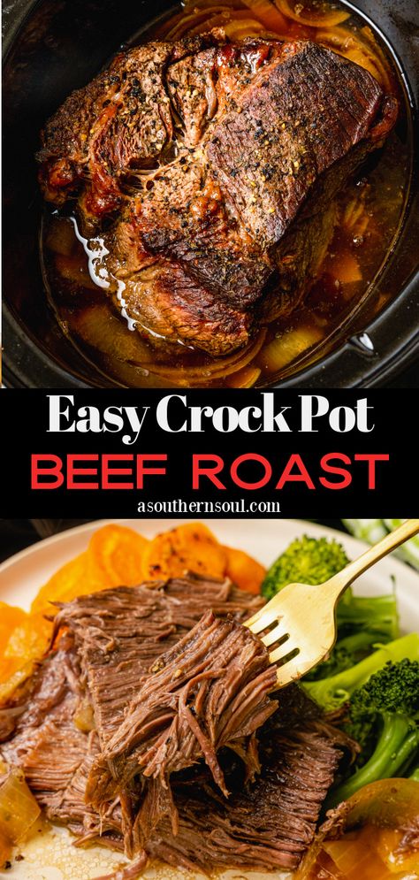 Crockpot Chuck Roast, Easy Crockpot Roast, Crock Pot Beef Roast, Chuck Roast Crock Pot Recipes, Beef Roast Recipe, Roast Beef Crock Pot Recipes, Slow Cooker Pot Roast Recipes, Crockpot Roast Recipes, Slow Cooker Pot Roast