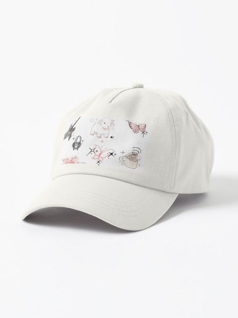 Coquette Hats, Coquette Sketches, Suits Wardrobe, Lil Sketches, Cap Aesthetic, Duo Ideas, Aesthetic Hat, Kitty Crafts, Cap Cute