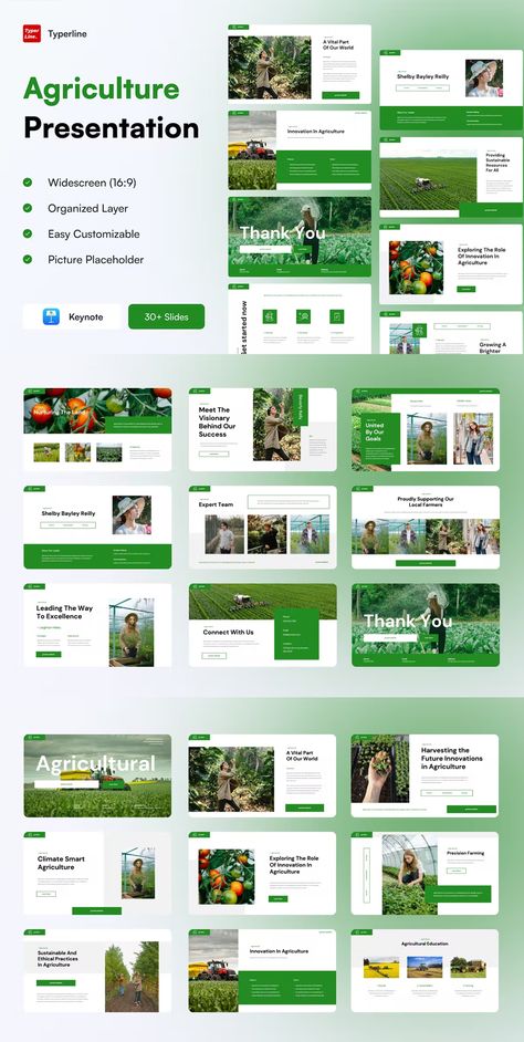 Agriculture Keynote Presentation Template - Total Slides: 30 Slides Agriculture Presentation Design, Agriculture Presentation, Corporate Magazine, Agriculture Books, Powerpoint Examples, Ppt Ideas, Presentation Google Slides, Canva Presentation, Travel Website Design