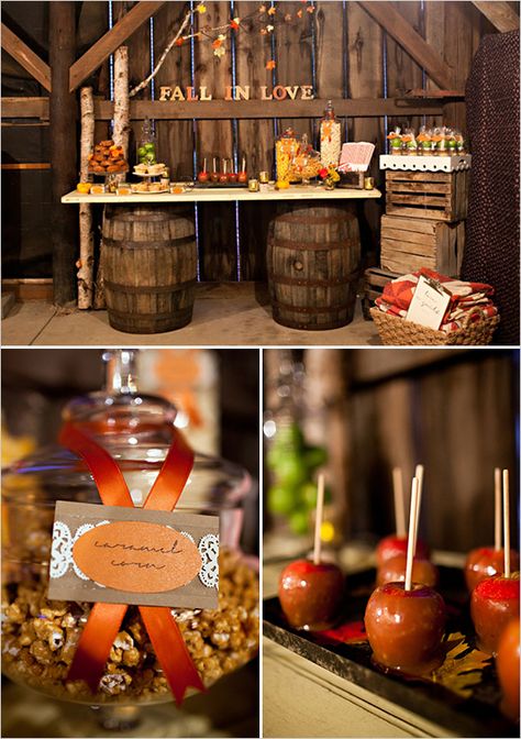 fall dessert table ideas// design by Red Heels Events, photos by Hetler Photography, paper products by Paper and Ink Designs, Fall Dessert Table Ideas, Fall Dessert Table, Rustic Fall Wedding Ideas, Fall Desserts Table, Dessert Table Ideas, Deco Buffet, Fall Wedding Ideas, Deco Champetre, Rustic Fall Wedding