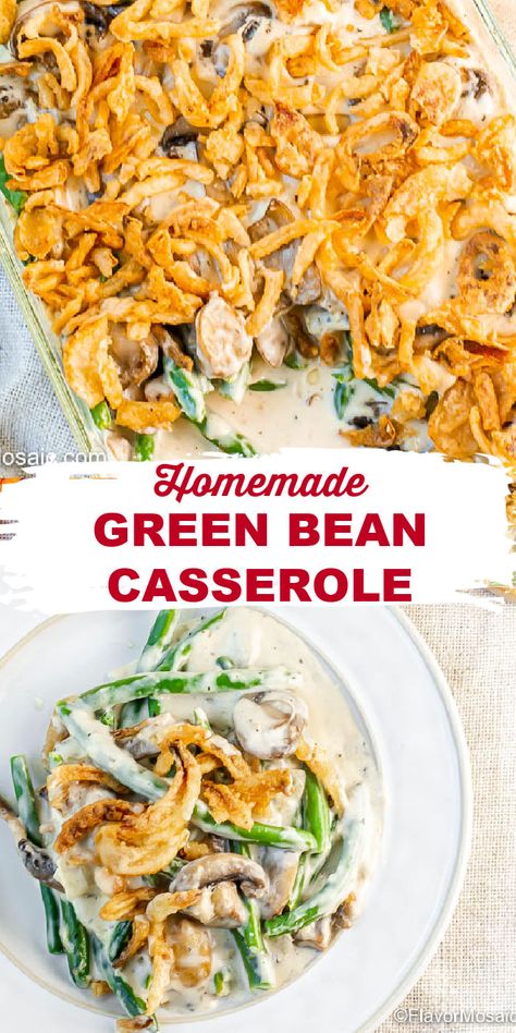 Fresh Green Bean Casserole, Creamy Green Beans, Traditional Green Bean Casserole, Healthy Green Bean Casserole, Best Green Bean Casserole, Homemade Green Bean Casserole, The Best Green Beans, Classic Green Bean Casserole, Green Bean Casserole Easy