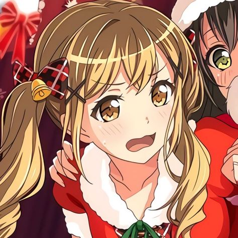 Christmas Anime Matching Pfp, Arisa Ichigaya, Matching Christmas Pfp Friends, Party Icon, Anime Christmas, Christmas Matching, Its Me, Friend Anime, Water Art