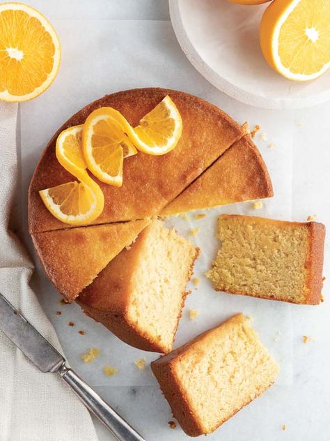 Whole Orange Cake Recipe, Sicilian Orange Cake Recipe, Whole Orange Cake, Baking School, Orange Cake Recipe, Baking Cookbooks, Cake Printing, Warm Cake, Fruit Peel