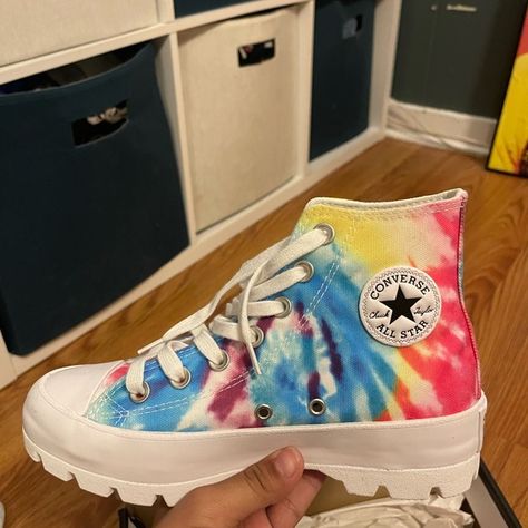 Tie Dye Platform converse Outside Of The House, Platform Converse, Converse All Star, Converse High Top Sneaker, Converse Chuck Taylor High Top Sneaker, Converse Shoes, Converse Sneaker, All Star, High Top Sneakers