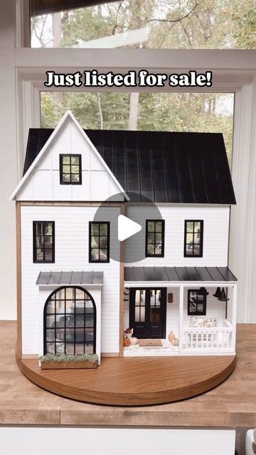 Marina Neff on Instagram: "It’s ready for a new homeowner!! 🏡

New construction, custom built dollhouse that took ALL summer to build! This was a huge labor of love with a lot of attention to detail! I will add custom signs for the kids room, address numbers and other things to make this truly a custom dollhouse! It’s available for sale, but it’s too big to ship, so it will need to be picked up! Located in Chester County, PA!! 

Listed for $6500 🏡 DM for details! 

#dollhouse #miniatures #moderndollhouse #minis #dollhouseofinstagram #dollhouseminiatures #houseforsale" Dollhouse Makeover Diy, Big Doll House, Custom Dollhouse, House Restoration, Doll House Plans, Address Numbers, Modern Dollhouse, Things To Make, Diy Makeover