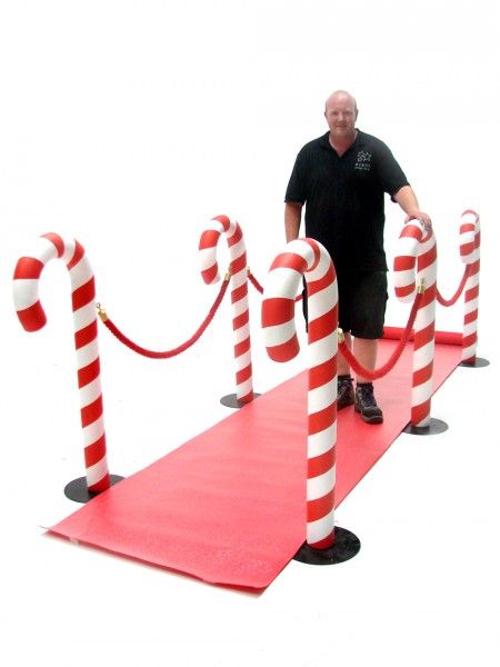 Candy Cane Walkway, Carpet and Stanchion Hire including Red Carpet Hire Candy Cane Walkway, Christmas Props, Kids Christmas Party, Candyland Party, Christmas Parade, Office Christmas Decorations, Christmas Yard, Candyland Decorations, Candy Christmas Decorations