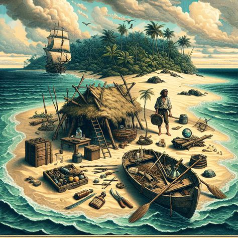 Discover Survival and Adventure: Robinson Crusoe by Daniel Defoe - A Timeless Tale Introduction Daniel Defoe's "Robinson Crusoe," first publ... Swiss Family Robinson, Sensory Details, Daniel Defoe, Robinson Crusoe, Adventure Story, English Literature, Home Movies, First Novel, Uncharted