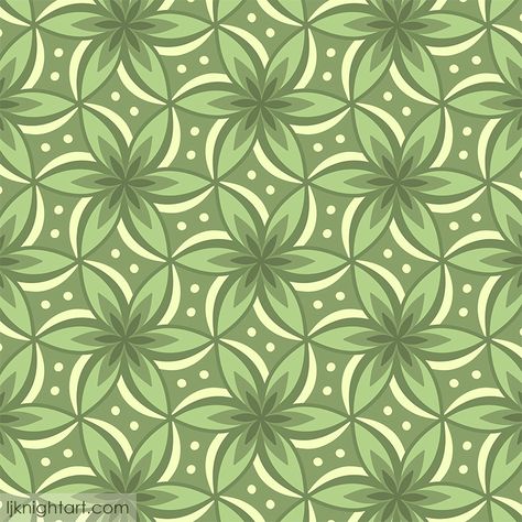 Green Geometric Flower Pattern Geometric Pattern Dress, Geometric Flower Pattern, Flower Pattern Design, Floral Pattern Design, Geometric Flower, Botanical Pattern, Border Design, Green Flowers, Floral Patterns