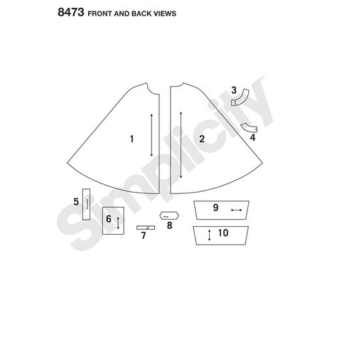 Simplicity Pattern 8473 Misses' Capes with Options for Design Hacking Cloak Sewing Pattern, Short Cloak, Cape Sewing, Poncho Cloak, Cloak Pattern, Cape Pattern Sewing, Women's Sewing Pattern, Cape Pattern, Sewing Templates