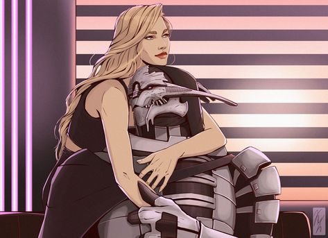 Saren Arterius, Mass Effect Fanart, Shepard Mass Effect, Mass Effect Romance, Mass Effect 1, Commander Shepard, Peaceful Moments, Sunset Colors, Mass Effect