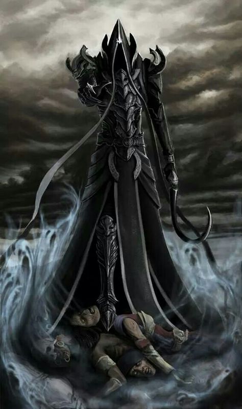 Soul Eater Grim Reaper Art, Dark Creatures, Dark Warrior, Medieval Europe, 다크 판타지, Monster Concept Art, Demon Art, Dungeons And Dragons Homebrew, Fantasy Monster