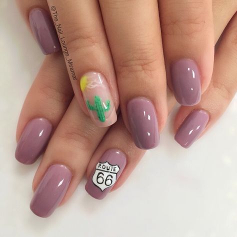 Mauve Route 66 desert road trip nail art design Road Trip Nails, Trip Nails, Desert Road Trip, Crazy Nail Art, Desert Road, Crazy Nails, Art Nails, Creative Nails, Girl Stuff