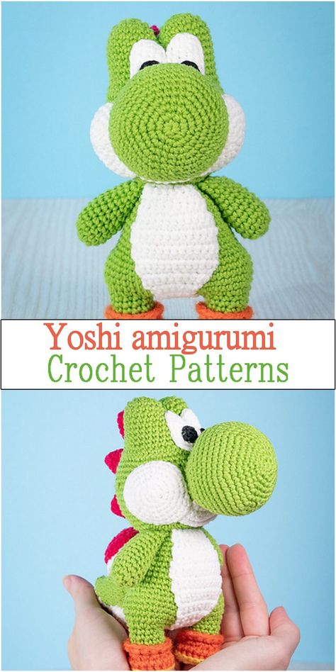 Crochet Yoshi Patterns Free Crochet Yoshi Pattern, Crochet Yoshi Pattern, Yoshi Crochet Pattern Free Amigurumi, Yoshi Amigurumi Pattern Free, Complex Crochet Patterns, Yoshi Egg Crochet Pattern Free, Nintendo Amigurumi Free Pattern, Cute Free Crochet Patterns Easy, Crochet Video Game Patterns