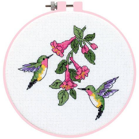 Free Printable Cross Stitch Patterns | The Hummingbird Duo Counted Cross Stitch Kit is from the Learn-a-Craft ... Learning To Embroider, Beginner Embroidery Kit, Thread Needle, Cross Stitch Bird, Counted Cross Stitch Kits, Cross Stitch Patterns Free, Art Kits, Free Cross Stitch, Embroidery For Beginners