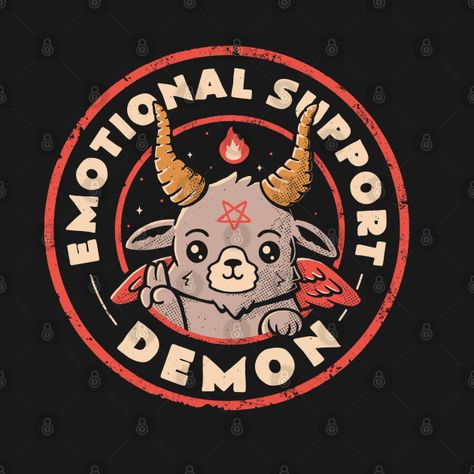 Emotional Support Demon, Goth Friends, Boyfriend Best Friend, Macabre Art, Graphic Tee Design, New Sticker, Ely, Cool Stickers, Girlfriend Boyfriend