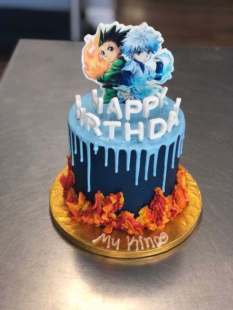 Husbands custom burthdsy cake. Nit exactly what i wanted ; very disappointed. What do you think ? Hunter X Hunter Cake Ideas, Hunter X Hunter Birthday Cake, Inspiration Painting, Cute Birthday Cakes, Art Inspiration Painting, 1st Bday, Hunter X Hunter, Birthday Cakes, Cake Ideas